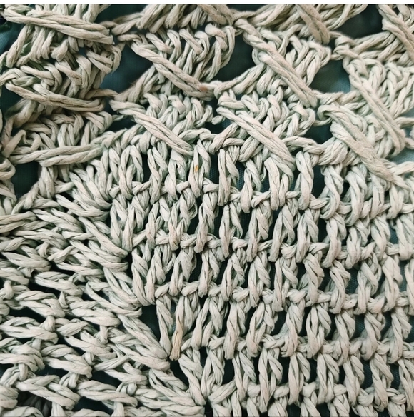 Altamar By Monica Q Raffi Resort Cruise Beach Bucket Bag Tote Beaded Drawstring - Picture 12 of 13